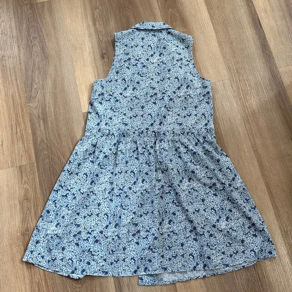 Tuckernuck Royal Shirt Dress Blue Hydrangea Lightweight Sleeveless Medium - Picture 6 of 9